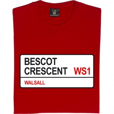 Walsall FC: Bescot Crescent WS1 Road Sign