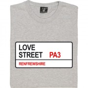 St. Mirren: Love Street PA3 Road Sign T-Shirt