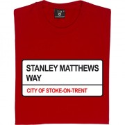 Stoke City: Stanley Matthews Way ST4 Road Sign T-Shirt