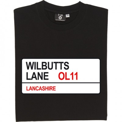 Rochdale FC: Wilbutts Lane OL11 Road Sign
