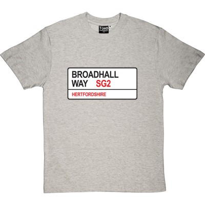 Stevenage FC: Broadhall Way SG2 Road Sign