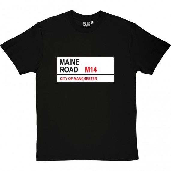 Manchester City: Maine Road M14 Road Sign T-Shirt