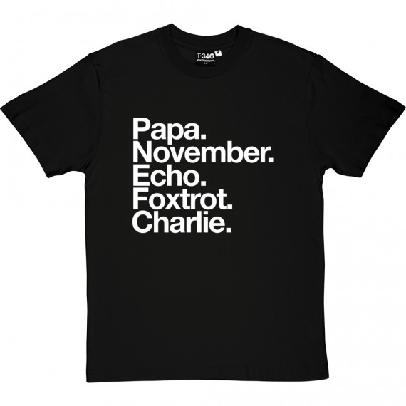 Preston North End FC: Papa November Echo Foxtrot Charlie T-Shirt