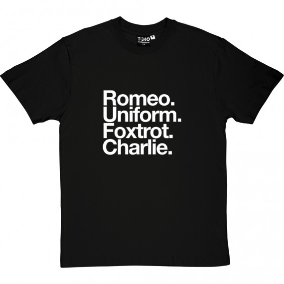 Rotherham United FC: Romeo Uniform Foxtrot Charlie T-Shirt