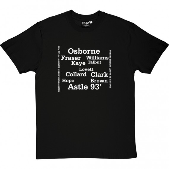 West Bromwich Albion 1968 FA Cup Final Line Up T-Shirt