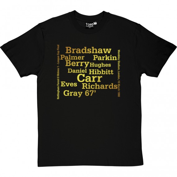 Wolverhampton Wanderers 1980 League Cup Final Line Up T-Shirt